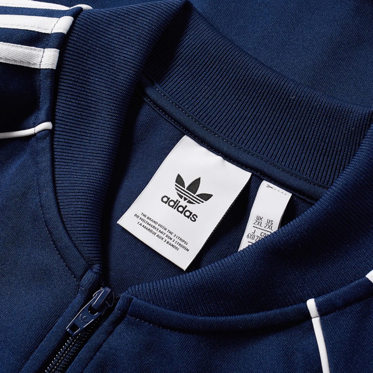 Campera Adidas superstar estilo retro azul