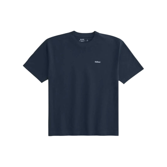 Camiseta gruesa boxy fit Hollister con logo bordado